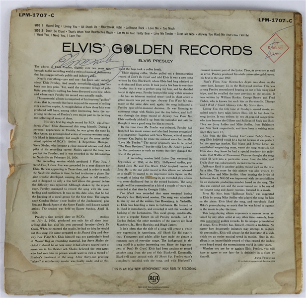 Elvis Presley Signed 1958 "Elvis Golden Record" Album (JSA)