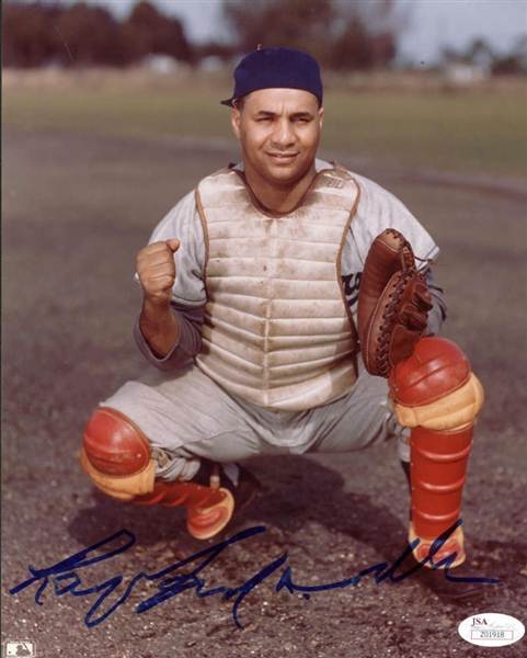 Roy Campanella Signed 8" x 10" Color Dodgers Photograph (JSA)