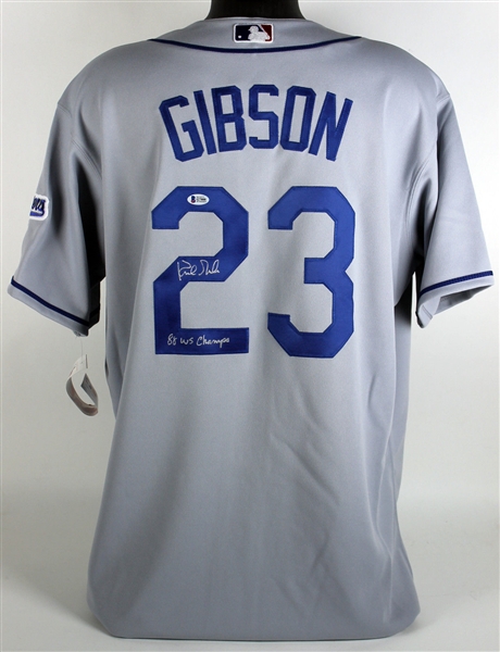 Kirk Gibson Signed "88 WS Champs" Dodgers Jersey (PSA/DNA)