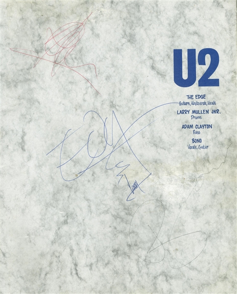 U2 Vintage Group Signed Joshua Tree World Tour Program w/ All Four Members! (Beckett/BAS Guaranteed)
