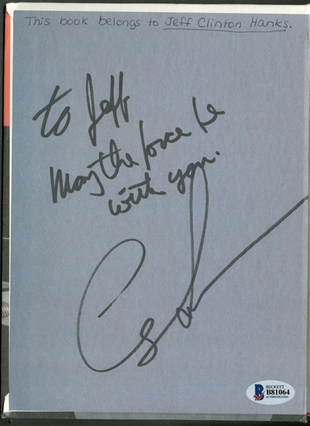 George Lucas Vintage Signed & Inscribed "May The Force Be With You" ROTJ Hardcover Book (Beckett)