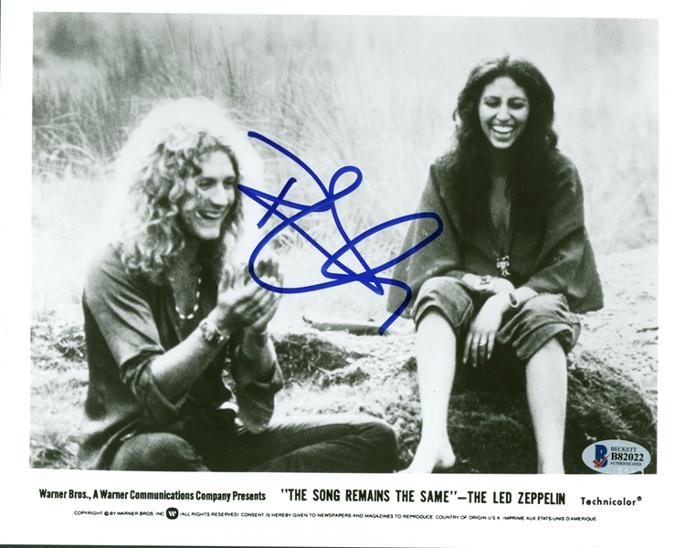 Led Zeppelin: Robert Plant Signed 8" x 10" Promotional "The Song Remains The Same" Photograph (Beckett)