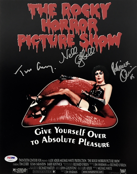 Rocky Horror Picture Show Cast Signed 11" x 17" Print with Curry, Campbell & Quinn (PSA/DNA)