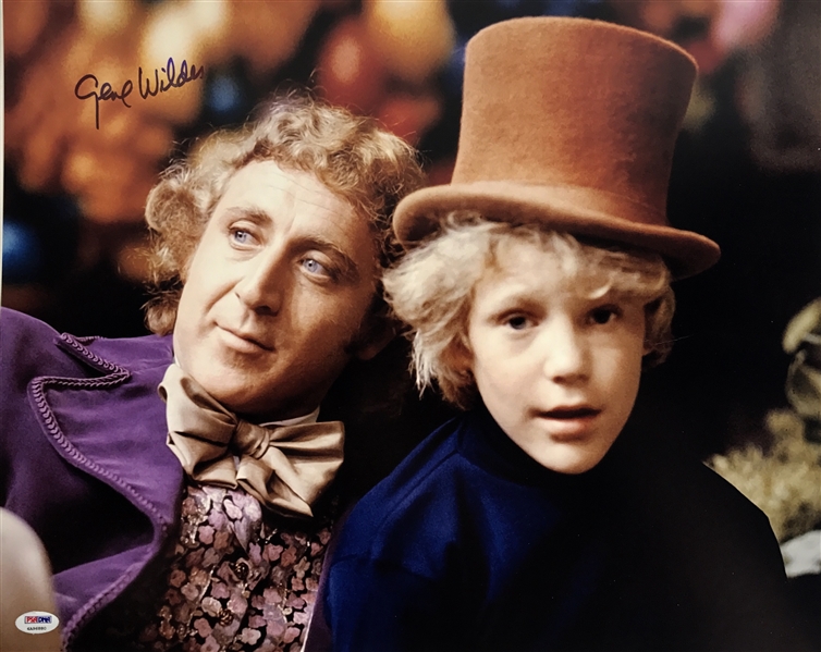Gene Wilder Signed 16" x 20" Color Photo from "Willy Wonka and The Chocolate Factory" (PSA/DNA)