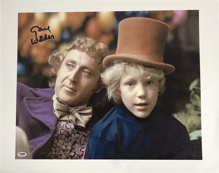 Gene Wilder Signed 18" x 24" Color Canvas Print from "Willy Wonka and The Chocolate Factory" (PSA/DNA)