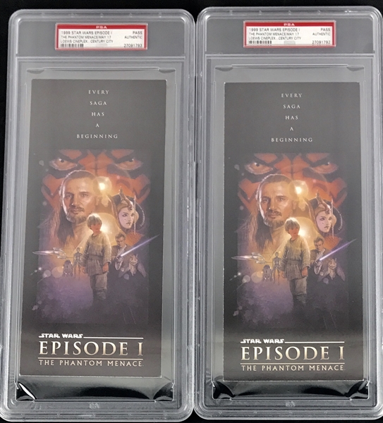 Star Wars: Lot of (4) World Premiere Passes to Episode I & Episode II (PSA/DNA Encapsulated)