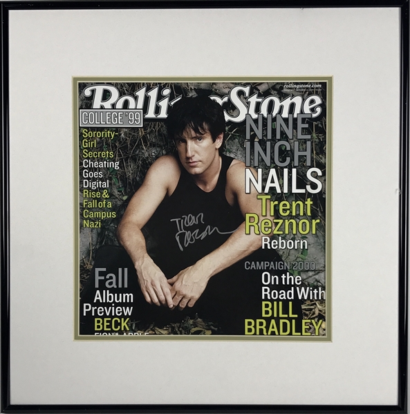 Nine Inch Nails: Trent Reznor Signed & Framed Rolling Stone Magazine Cover (Beckett/BAS)