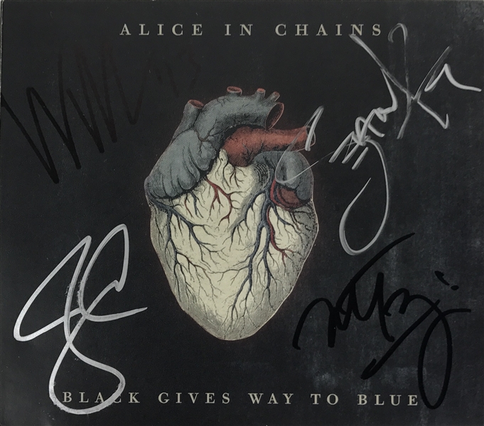 Alice in Chains Group Signed "Black Gives Way to Blue" CD Cover (Beckett/BAS Guaranteed)