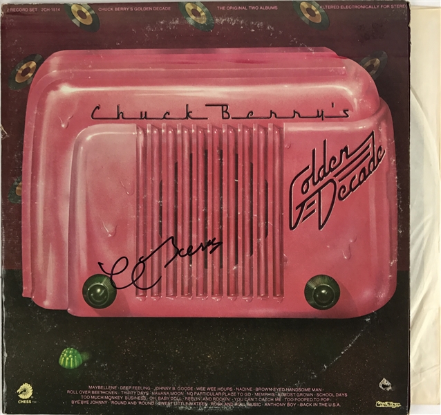 Chuck Berry Signed "Golden Decade" Record Album with Exact Signing Proof! (JSA)