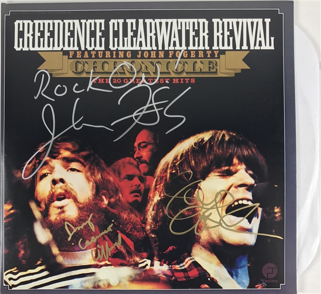 Credence Clearwater Revival Rare Group Signed "Chronicle" Album w/Fogerty, Cook & Clifford! (Beckett/BAS Guaranteed)