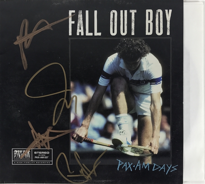Fall Out Boy Group Signed "Pax Am Days" 7-Inch Album (Beckett/BAS Guaranteed)