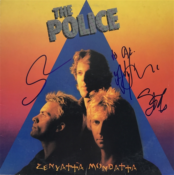 The Police Desirable Group Signed "Zenyatta Mondatta" Album Cover (Beckett/BAS Guaranteed)