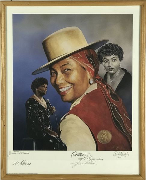 (Pearl Bailey) Limited Edition Christopher Paluso Litho Signed by Jazz Legends Incl. Terry, Woods, Bellson, etc. (Beckett/BAS Guaranteed)