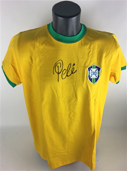 Pele Signed Brazil World Cup Jersey (PSA/DNA)