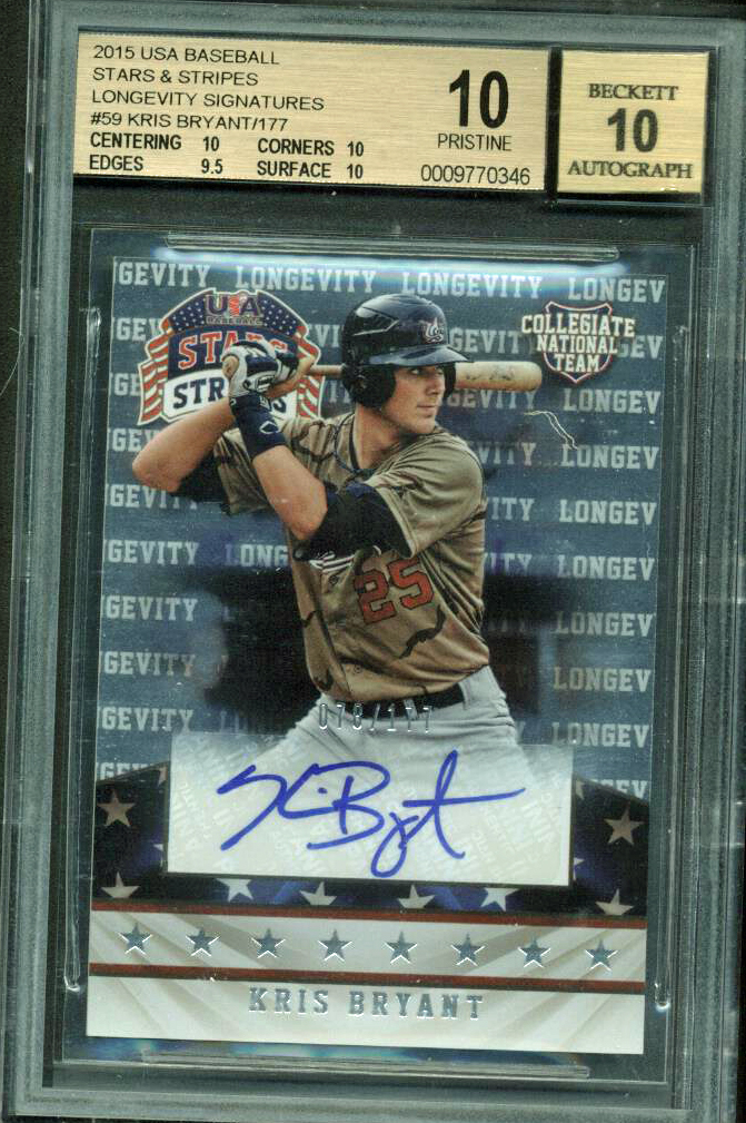 Lot Detail Kris Bryant Signed 2015 USA Baseball Rookie Card BGS