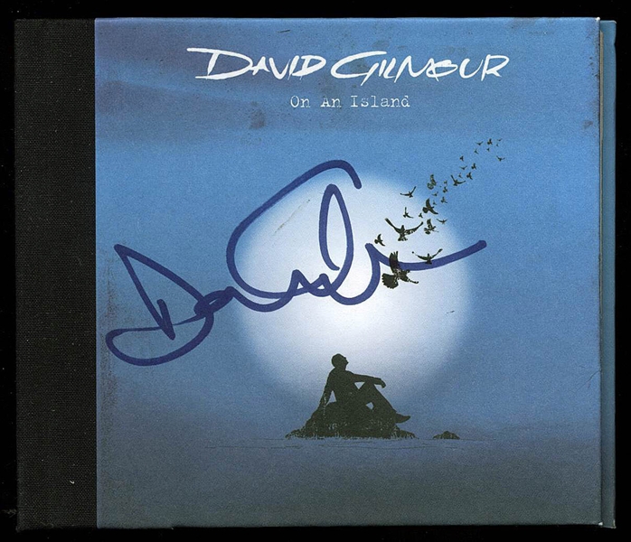 Pink Floyd: David Gilmour Signed "On An Island" CD Cover (PSA/DNA)