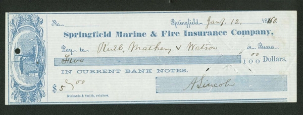 Abraham Lincoln Rare Handwritten & Signed Personal Bank Check (PSA/DNA)