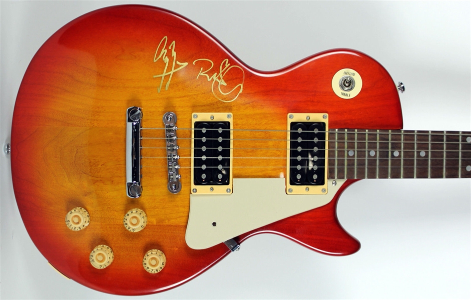 Led Zeppelin: Jimmy Page & Robert Plant RARE Dual Signed Epiphone Les Paul Style Guitar (Beckett/BAS)
