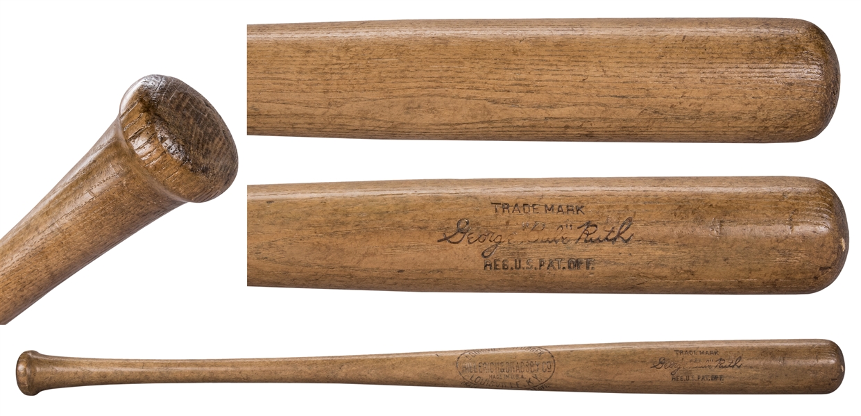 Superb 1923-25 Babe Ruth Game Used Hillerich & Bradsby Baseball Bat (PSA/DNA & MEARS)