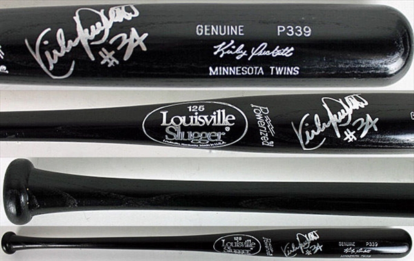 Kirby Puckett Signed Louisville Slugger Personal Game Model Baseball Bat (JSA)