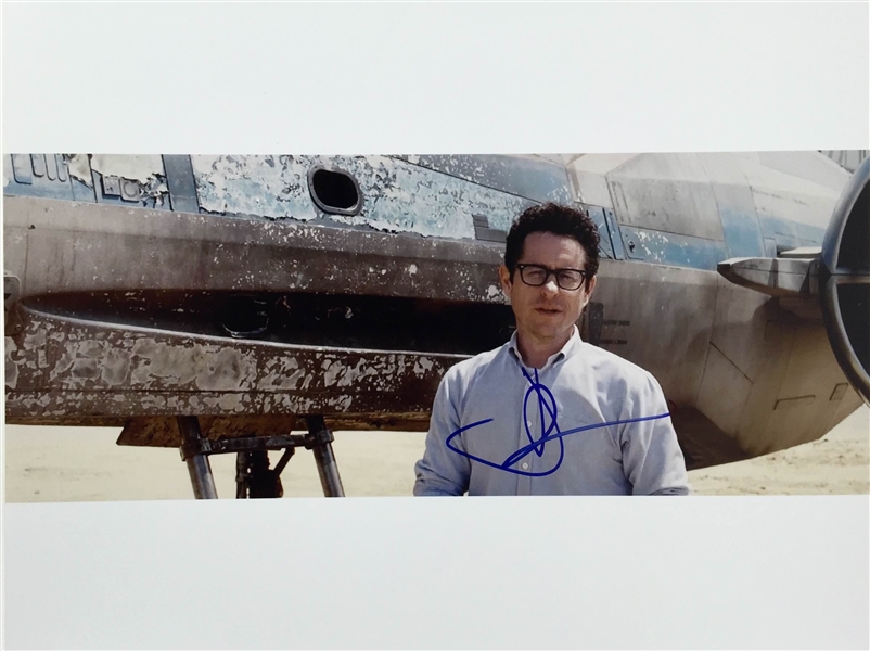 Star Wars: J.J. Abrams Signed 11" x 14" Color Photo on Set of "The Force Awakens" (PSA/JSA Guaranteed)