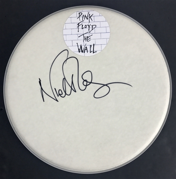 Pink Floyd: Nick Mason Signed Drumhead with Custom Band Decal (Beckett/BAS Guaranteed)