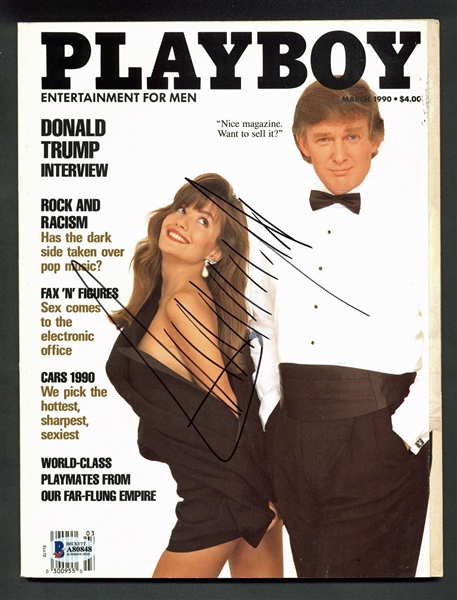 President Donald Trump Signed March 1990 Playboy Magazine (BAS/Beckett)