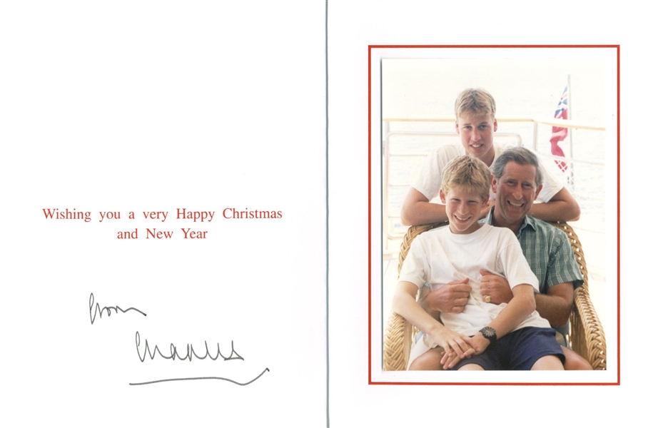 Prince Charles Signed 6" x 8" Holiday Card (JSA)