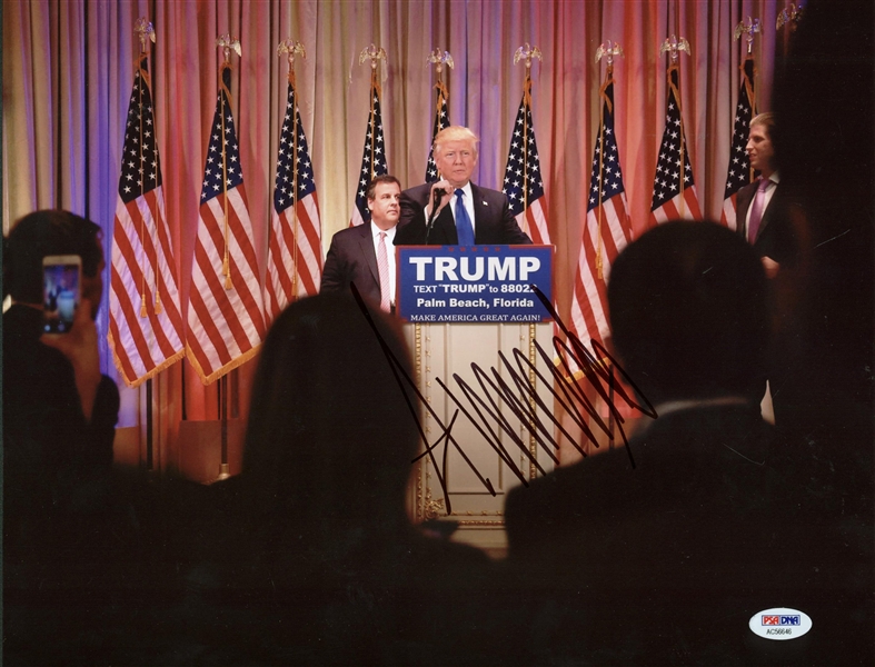 President Donald Trump Near-Mint Signed 11" x 14" Color Photograph (PSA/DNA)