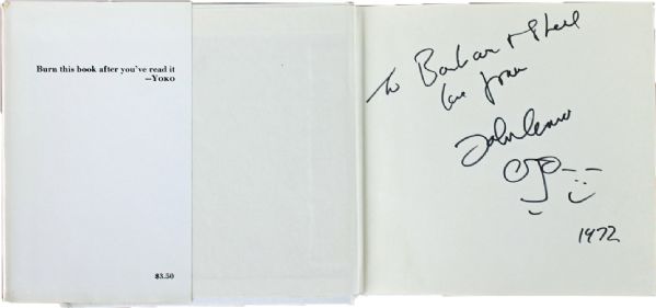 The Beatles: John Lennon Signed "Grapefruit" Book with Caricature Sketches! (PSA/DNA Graded MINT 9)