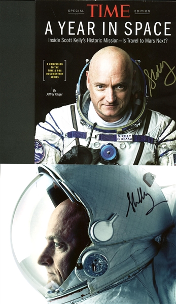 Scott Kelly Signed Time Magazine & 8" x 10" Color Photograph (BAS/Beckett Guaranteed)