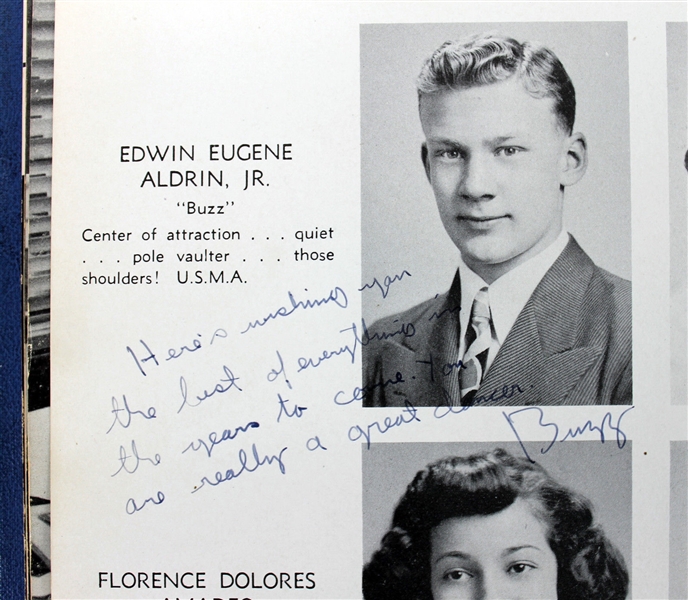 Edwin "Buzz" Aldrin Signed 1947 Montclair High School Yearbook (BAS/Beckett)