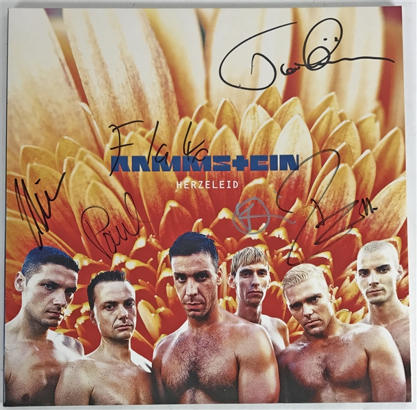 Rammstein Rare Complete Signed "Herzeleid" Album w/ 6 Signatures (PSA/DNA)
