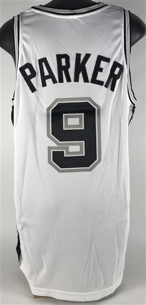 2003-2004 Tony Parker San Antonio Spurs Game-Used Home Jersey (100% Authentic & Grey Flannel LOAs)