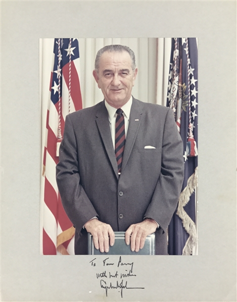 President Lyndon B. Johnson Signed & Inscribed Color Portrait Photo (Beckett/BAS Guaranteed)