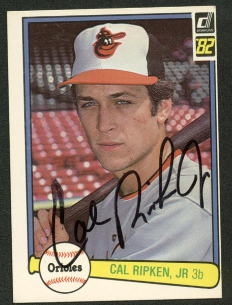 Lot Detail Cal Ripken Jr Signed Rookie Era 1982 Donruss Rookie Card