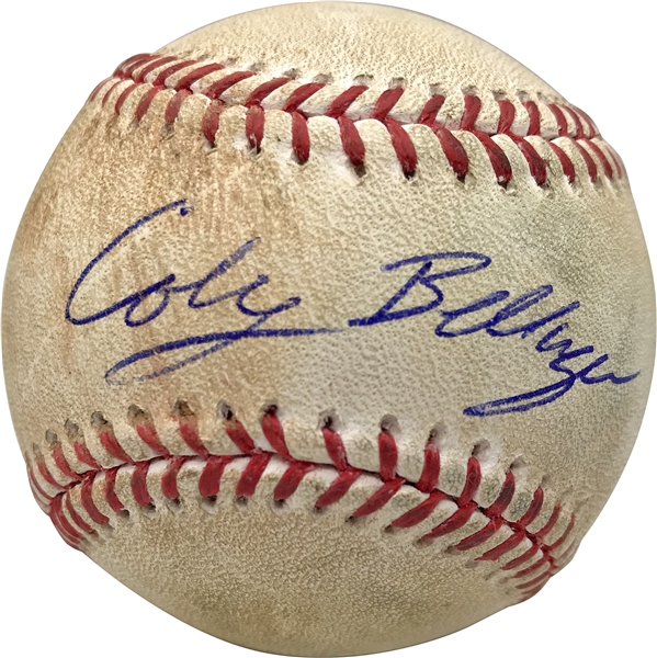 Cody Bellinger Game Used & Signed 2017 Rookie OML Baseball From 6th Home Run Game (MLB & PSA/DNA)