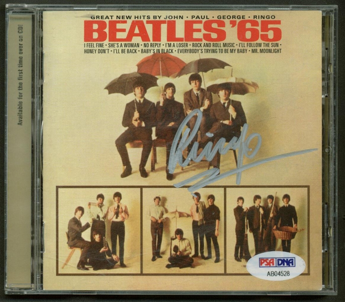 The Beatles: Ringo Starr Signed "Beatles 65" CD Case (PSA/DNA)