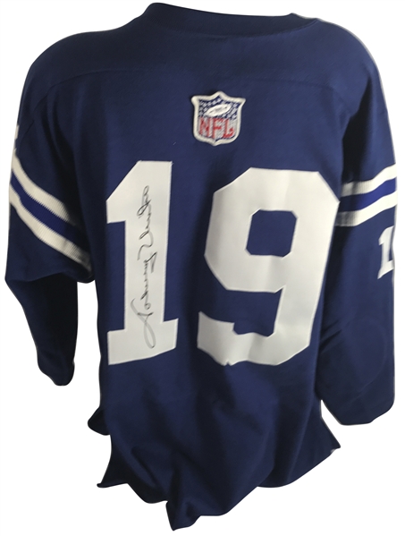 Exceptional Johnny Unitas Signed Durene Style Jersey (Beckett/BAS)
