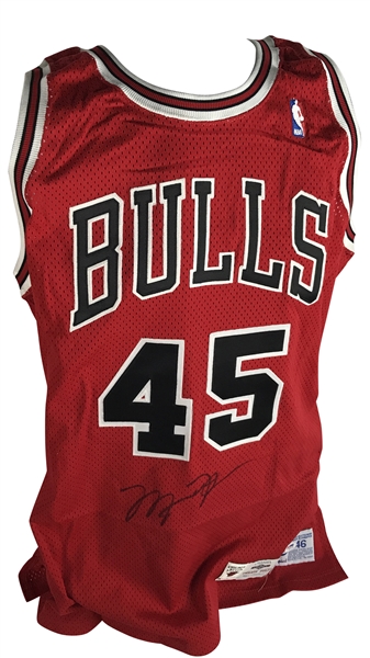 Michael Jordan Signed Chicago Bulls Rare Signed #45 Comeback Jersey (PSA/DNA)