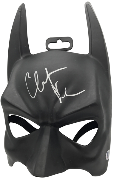 Christian Bale Signed Batman Mask (Beckett)