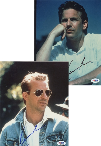 Kevin Costner Lot of Two (2) Signed 8" x 10" Color Photographs (PSA/DNA)