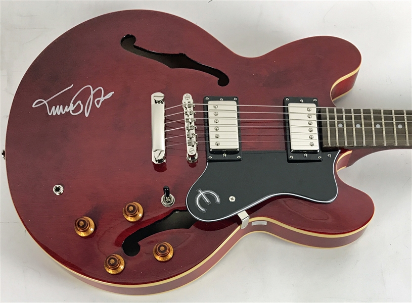 Back to the Future: Michael J. Fox Impressive Signed BTTF-Style Epiphone Hollow Body Guitar (Celebrity Authentics & PSA/DNA)