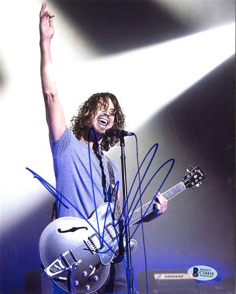 Soundgarden: Chris Cornell Signed 11" x 14" Color Photo (BAS/Beckett)