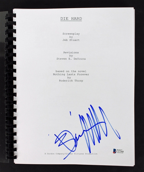 Bruce Willis Signed "Die Hard" Movie Script (BAS/Beckett)