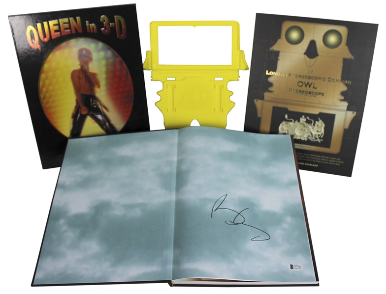 Brian May Signed "Queen in 3-D" Hardcover Book (BAS/Beckett)