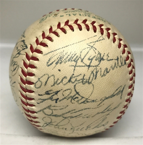 1955 NY Yankees Team-Signed OAL Baseball w/ Mantle, Berra & Others! (PSA/DNA)