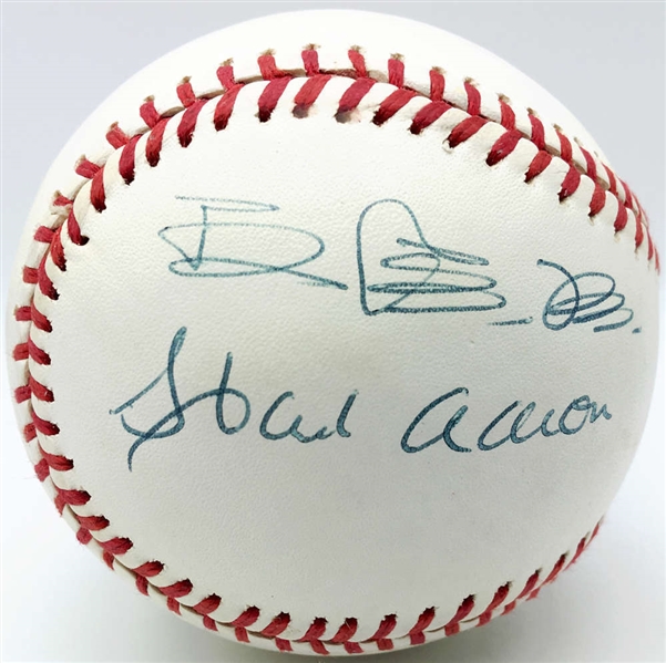 Home Run Kings: Hank Aaron & Sadaharu Oh Dual Signed ONL Baseball (PSA/DNA)