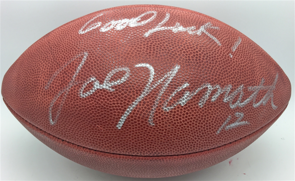 Joe Namath Signed Official Leather NFL Football (JSA)