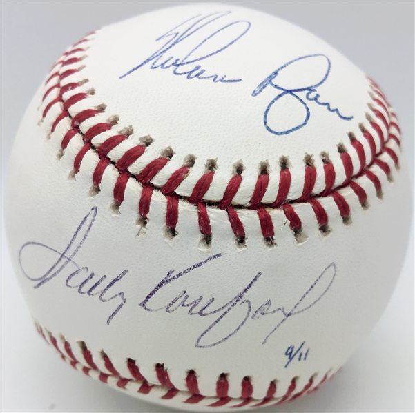 Sandy Koufax & Nolan Ryan Dual Signed Engraved OML Baseball (Steiner Sports & MLB)